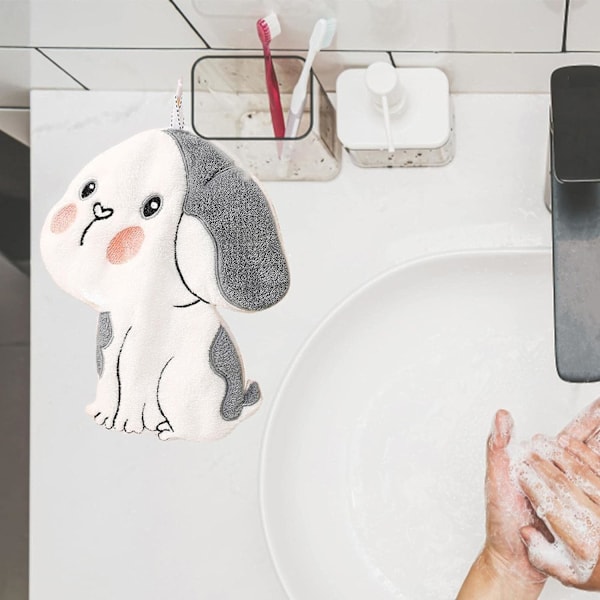 Cartoon Handduk, Hundformad Kök Absorberande Handduk - Lättviktig