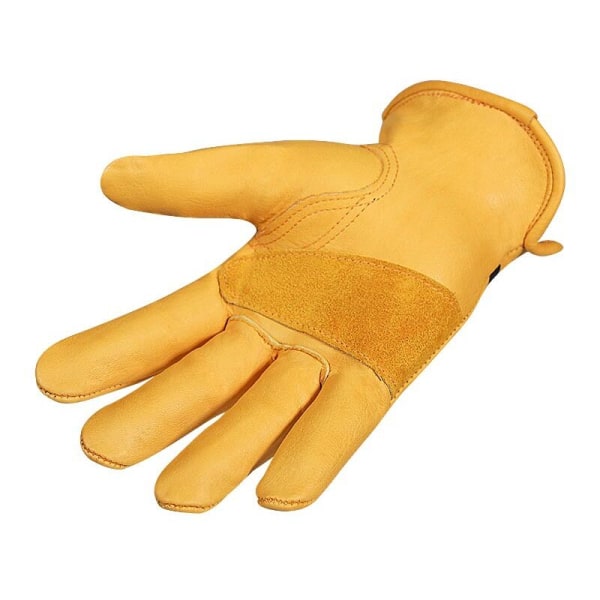 Leather Gardening Gloves for Men and Women, Pair of Puncture Resi