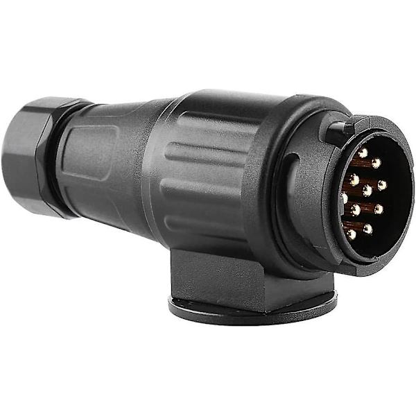 13-polig uttag, 12v 13-polig släpvagn husvagn elektrisk ledningskontakt adapter dragkrok uttag