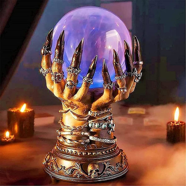 Bticx Plasma Ball - Plasmabolllampa med bas, häxkristallkula