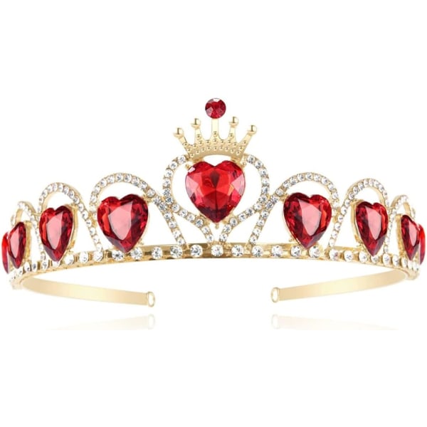 Princess Dress Up Crowns for Kids Red Heart Tiara Descendants Cos