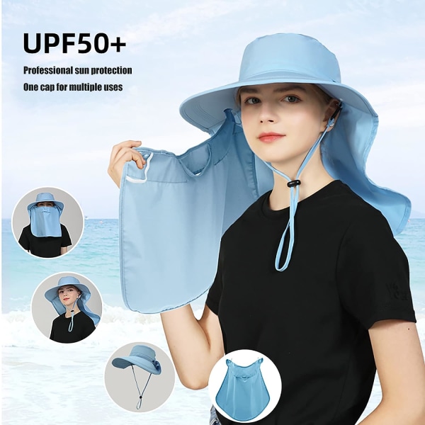 Unisex Multifunksjonell Fiskerhatt UPF50+ Solbeskyttelse Bred Bremm Pustende Med<p>Polyamider</p>