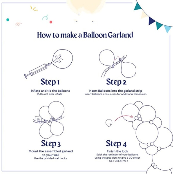 12 tums olika oregelbundna ballonger Kedja Garland bågar Set Birthd