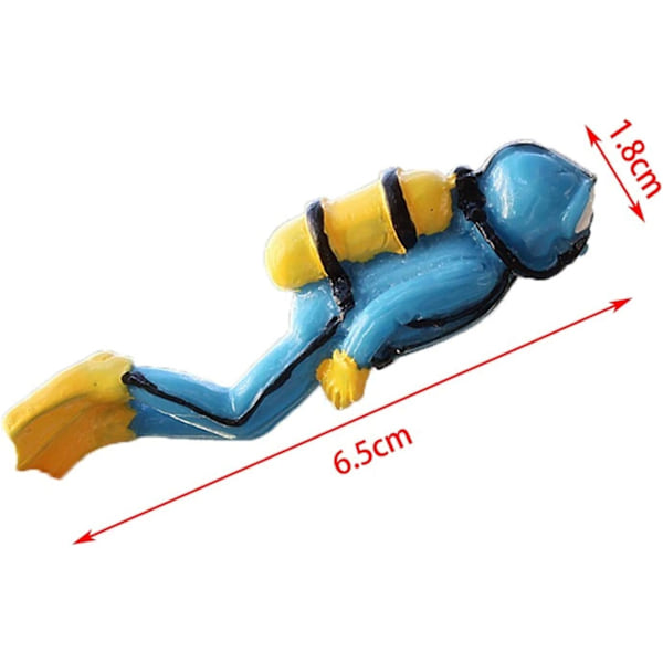 Skattejeger-figur - Blå akvariedekorasjonstilbehør