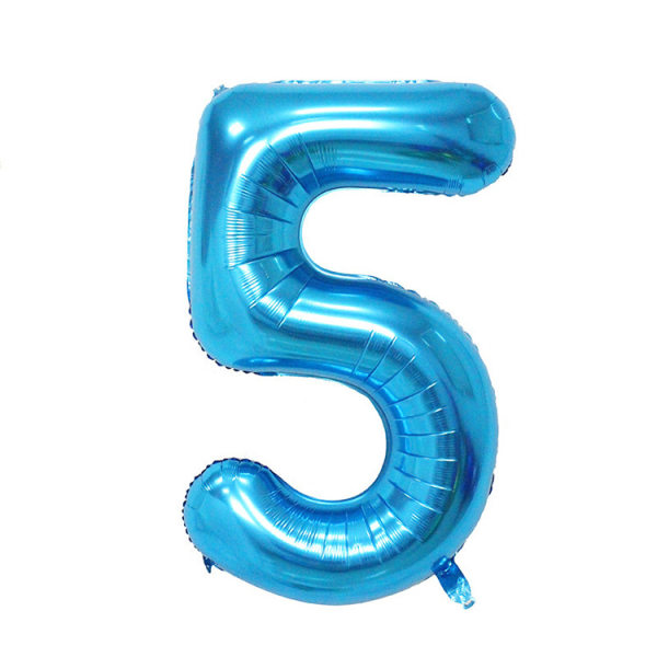 40 tum stora folieblå födelsedag nummerballonger 50:e grattis på födelsedagen bröllopsfest dekoration dusch stor nummerboll