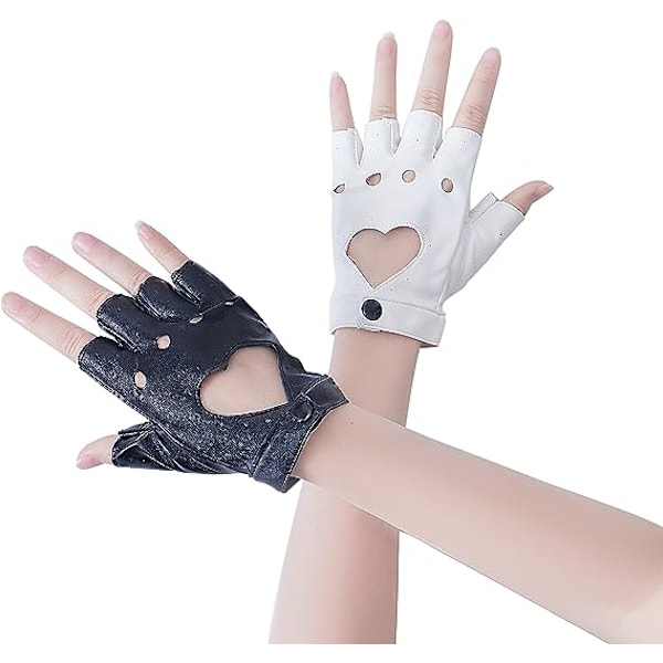 Vita och svart Monokuma Cosplay Halloween-handskar Cosplay-accessoar