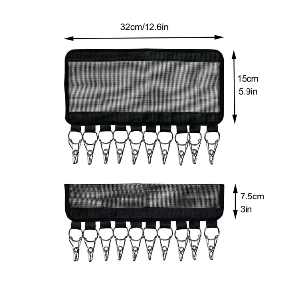 Tøj tørrestativ krog og løkke tøjstativer med 10 clips (