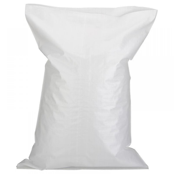 10 X Strong Woven Rubble Builder White Rubbish Bags 50 X 80 Cm Sacks - Buil