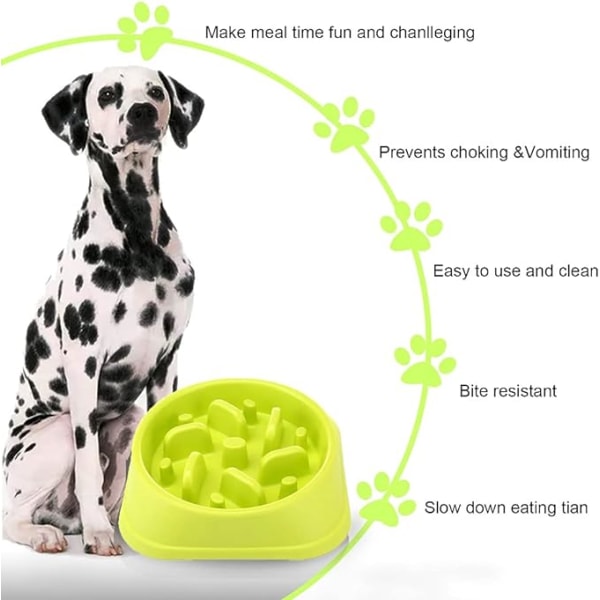 Langsomt foderskål til hunde Langsomt foderskål Anti-slip design Sjovt interaktivt