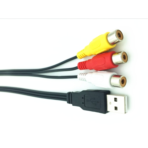 Uusi USB 2.0 -uros 3 RCA RGB -naarasvideo AV A/V -muunnin