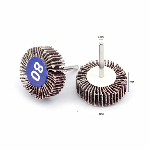 Flap-hjul, 20 st 32 x 10 x 3,2 mm Slippapper-skivor för elektriska verktyg