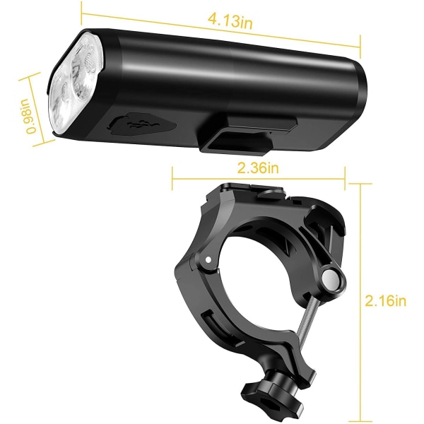 Sykkellys, 6400mAh kraftig LED-sykkellys 2400 lysstyrke frontlykt