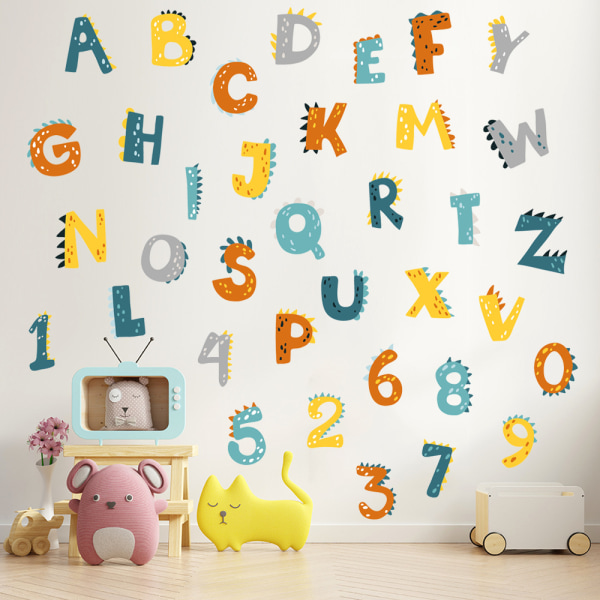26 bogstaver og tal tidlig læring wallsticker stue være