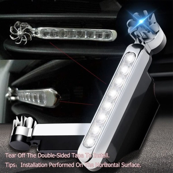 2-pack vinddrivna LED-fordonslampor, billjus utan extern