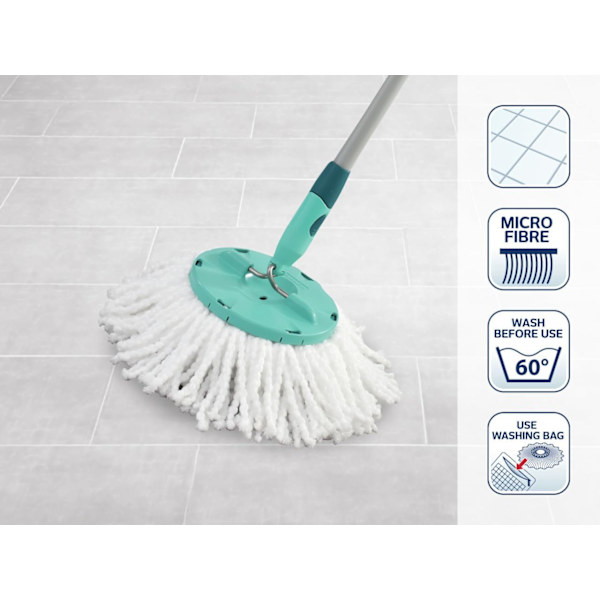 Ersättningshuvud Clean Twist Disc Mop Hög smuts- och vattenabsorption med E