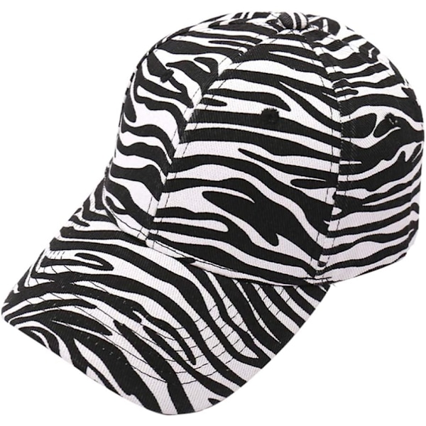 Kuh-Streifen Baseball Cap Zebra Print Schirmmütze Baumwolle Leinen Schirmmütze Outd