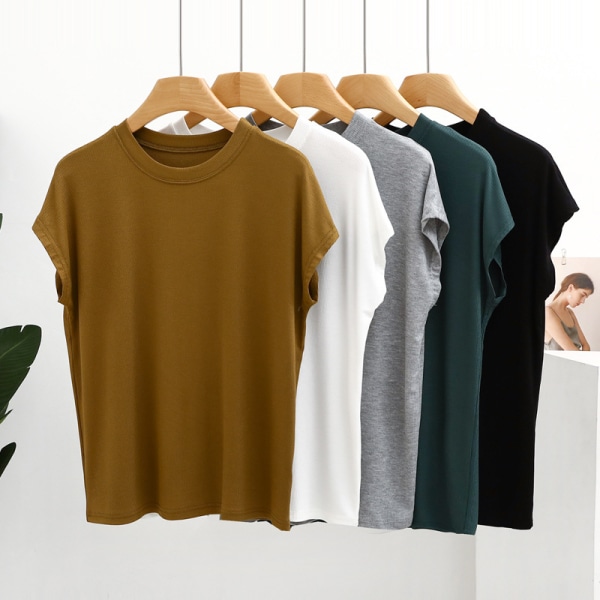 Threaded cotton t-shirt women's 2022 Korean version women's new s