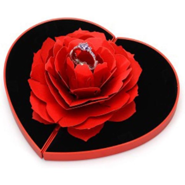 Forlovelsesring Rose Surprise Smykkeoppbevaringsholder for Kvinner som