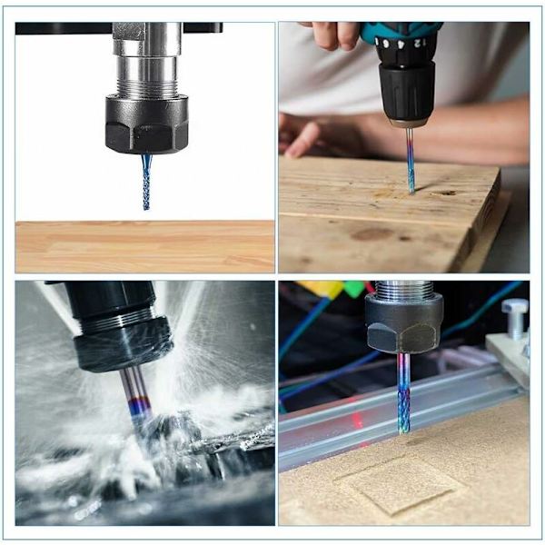 10 st PCB-kit Blå Nano roterande borr Skaft 3MM volframkarbid E