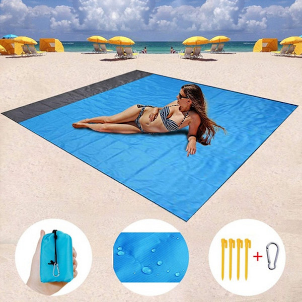 Strandfilt 78'' x 81'' 4-7 Vuxna Extra Stor Lätt Vattentät San