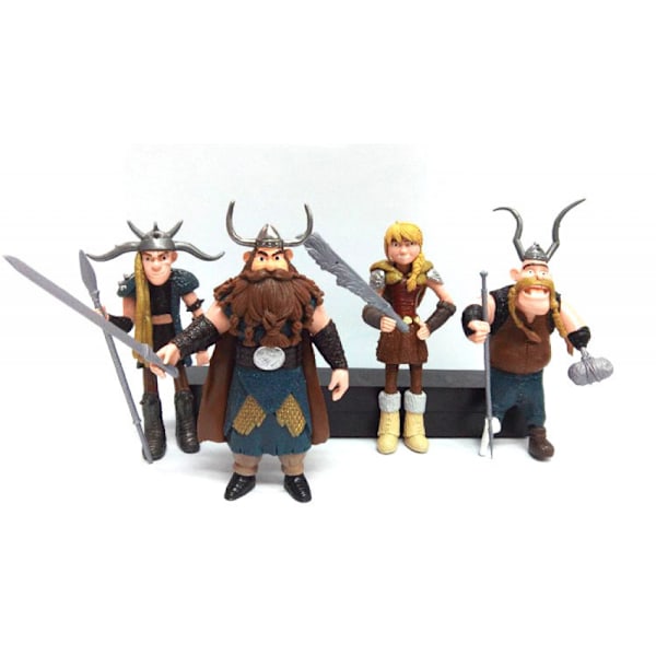 8 st vikinga actionfigurer - Hicke, Astrid, Stoick, Gobber, Snotlout, Fishlegs, Tuffnut & Ruffnut söta leksaksfigurer