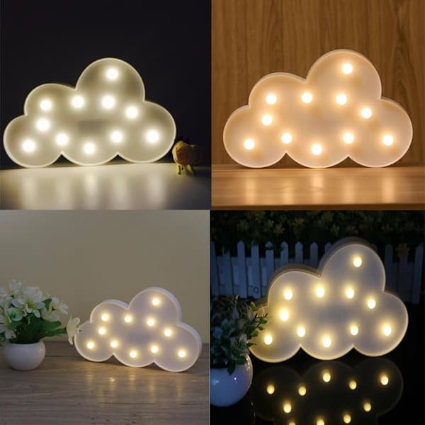 3D Skylampe Dekorativ LED Natlampe til Børn Voksne, Baby Ro
