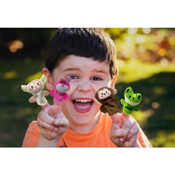 10 Stories Time Finger Puppets - Fingerdockor för barn med dif