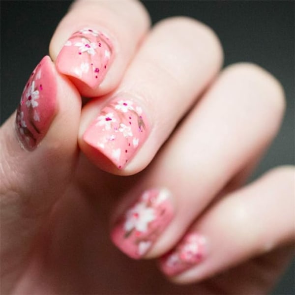 3 ark Blommor Nail Stickers Spring Sakura Nail Art Dekaler Summ