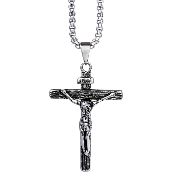 2st katolska Jesus Kristus på INRI Cross Crucifix Gold Silver Ton
