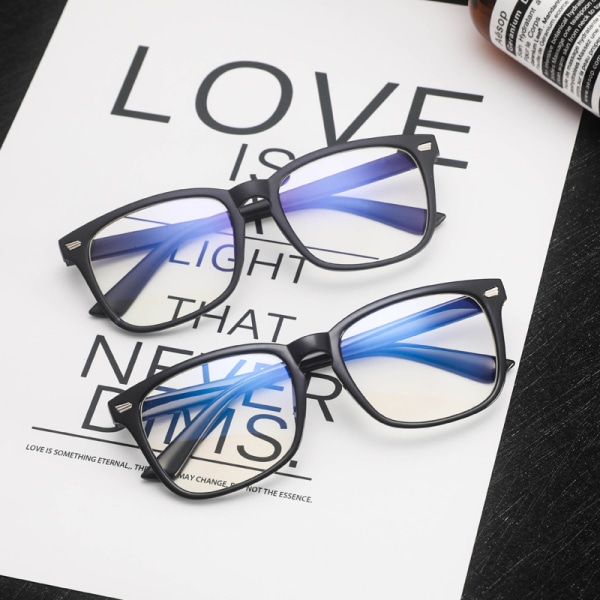 2-pack glasögon med antiblått ljus, läs-/spel-/tv-/mobilglasögon