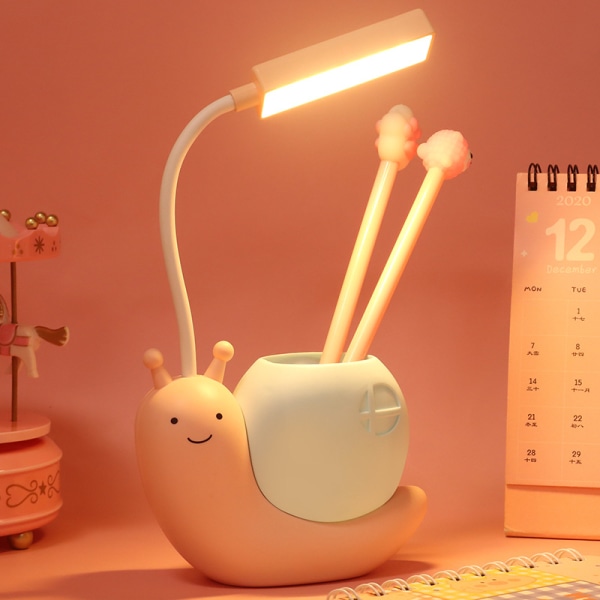 Kreativ tecknad inlärningsbordslampa LED uppladdningsbart ögonskydd