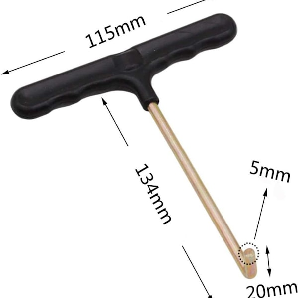 2 st Trampolin Fjäderdragverktyg Trampolinverktyg T-krok Trampolin Fjäder