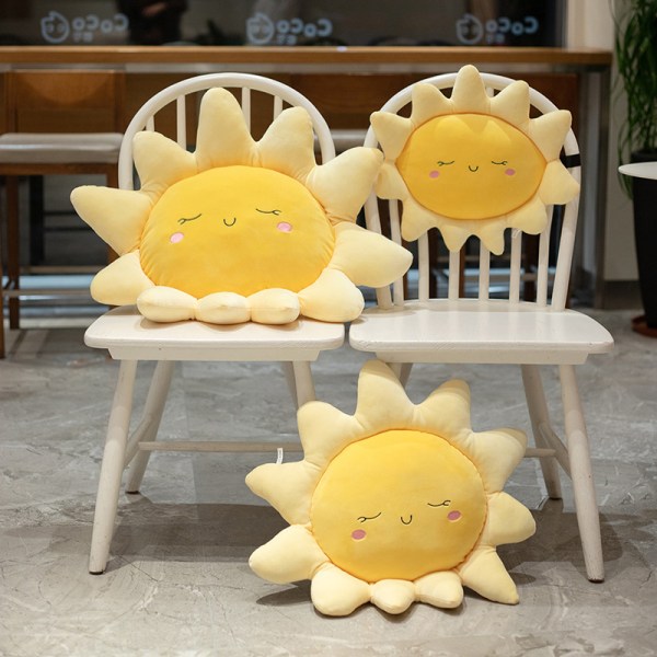1pc Cute Sun Shaped Pillow Cushion Flower Sun Cushion Soft and Co