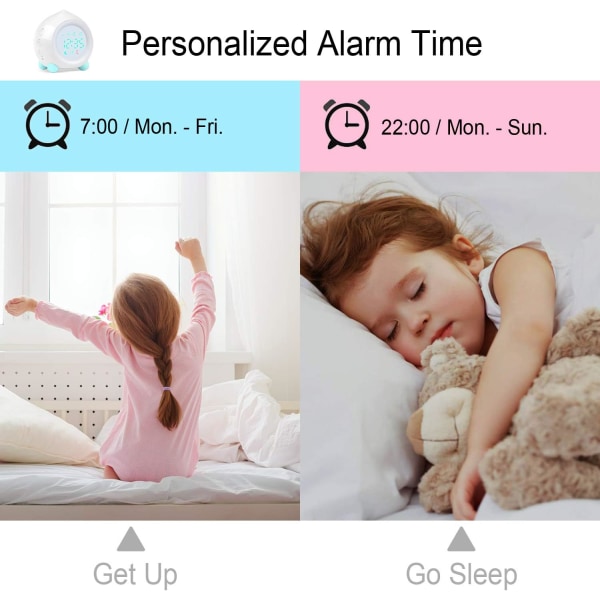 Lasten herätyskello Valo Digitaalinen LED-lamppu Herätyskello Yövalo Gi