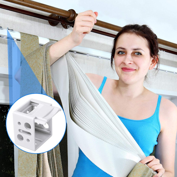 1 tommers blind braketter hvit profilboks monteringsbrakett vindu persienner hode