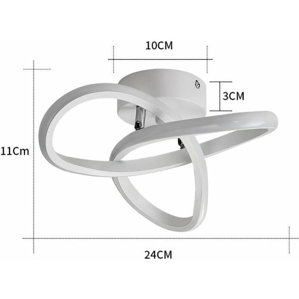 Modern LED-taklampa, 22W aluminium och akryl taklampa, blomformad LED-taklampa för sovrum kök korridor matsal balkong [Energiklass E]