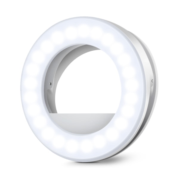 Opgraderet Selfie Ring Light, [3 lystilstande] [Genopladelig] Mini S