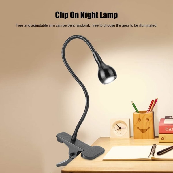 led läslampa med klämma, USB Led skrivbordslampa Sängbord La