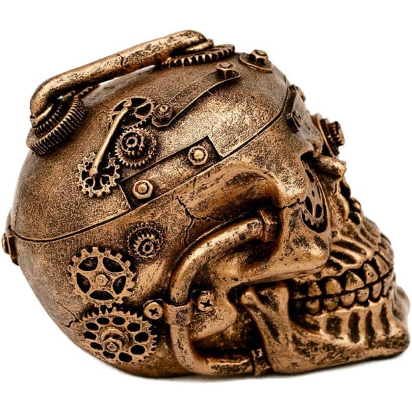 Halloween Steampunk Skull Heminredning - Sci-Fi människohuvudskelett