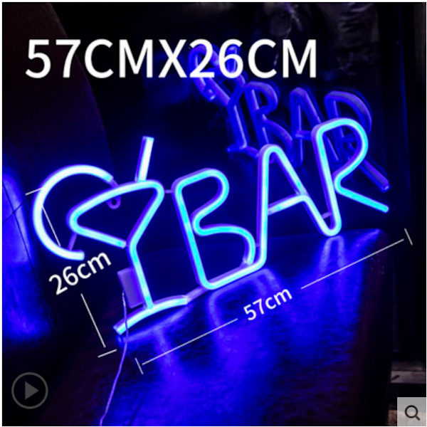 1 st Pretty Bar Neon Light Sign Väggkonst Neonljus för Café Bar C