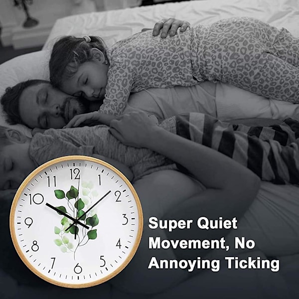 10 tum träväggklockor tyst vardagsrum kök modern design