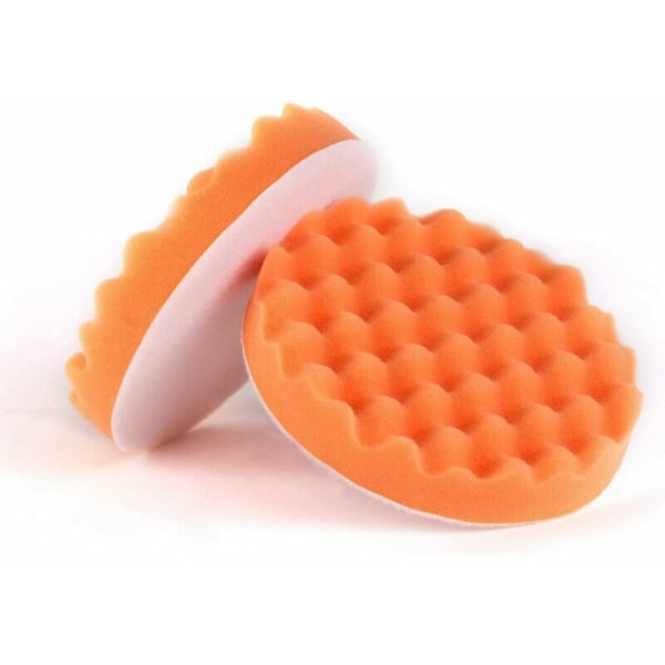 4 thick waffle polishing pads, orange