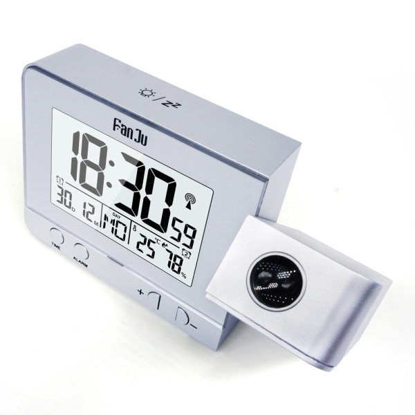 Digital projeksjonsvekkerklokke med temperatur- og tidsprosjekti
