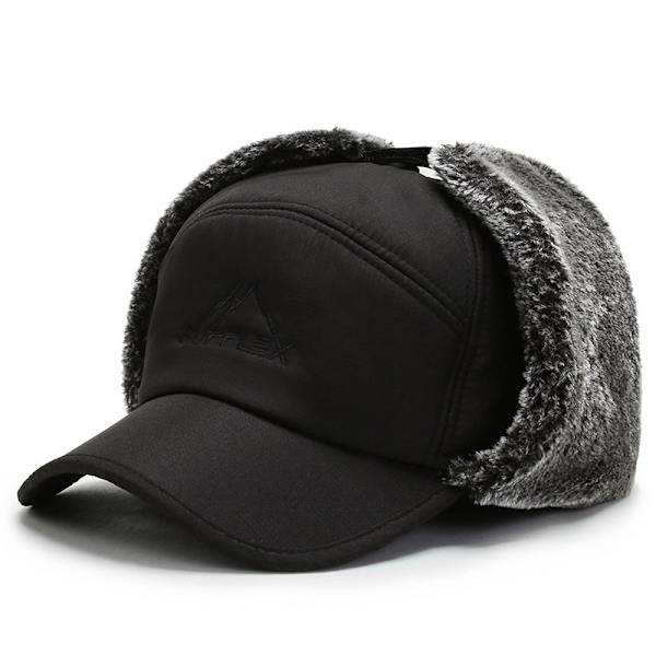 Vinter 3 i 1 Termisk Pälsfodrad Trapper Mössa med Öronklaff Full Face Warmer