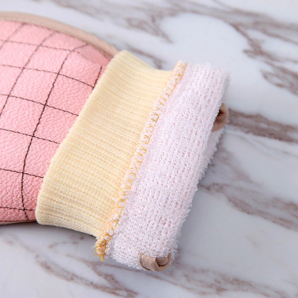 Exfolierande handskar, skrubbhandskar badhandskar, hög elasticitet, inte lätt att deformera