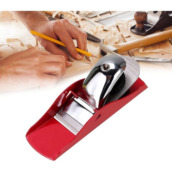 Minikäsihöylä 3-1/2 tuuman punainen säädettävä, käytetään Wood Craft P:ssä