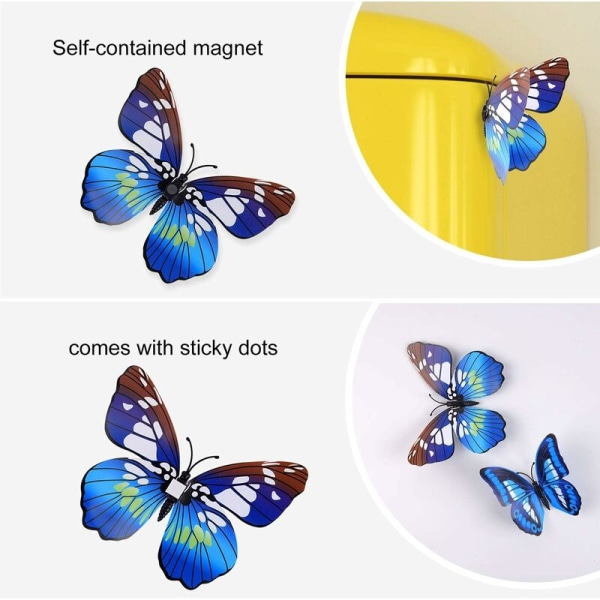 36 delar 3D Fjäril Väggdekaler Vägg Fjärilar Flickrum