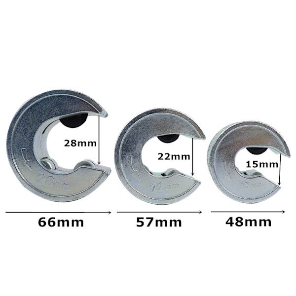 SET AV 3 KOMPAKTA RÖRSKÄRARE 15, 22 & 28 MM