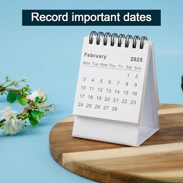 Mini Skrivbords kalender, från juli 2024 till december 2025 Mini Stående Kalender