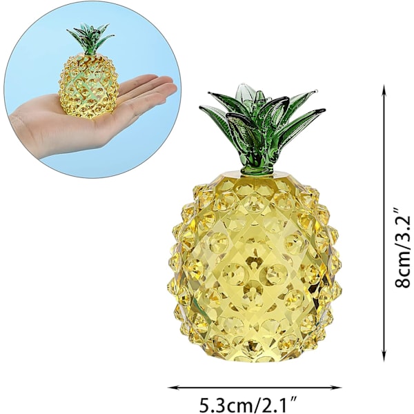 Kristall ananasfigur kristall ananas dekorativ prydnad